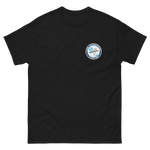 USS Enterprise (CVAN-65) Ship's Crest T-Shirt – front view, black