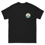 USS George H.W. Bush (CVN-77) Ship's Crest T-Shirt – front view, black