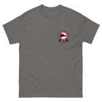 HM-15 Blackhawks Squadron Crest T-Shirt – front view, charcoal