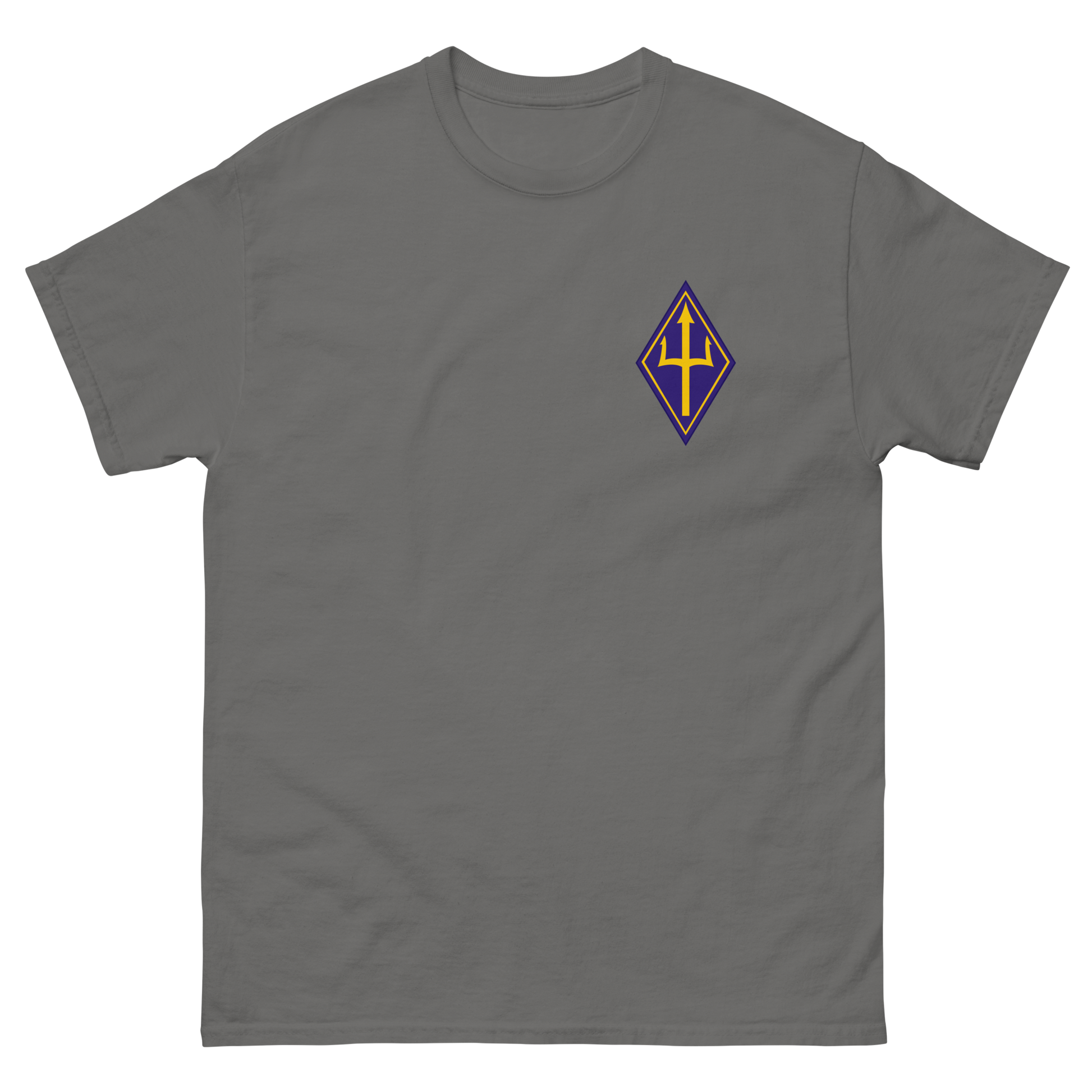 VP-26 Tridents Squadron Crest T-Shirt – front view, charcoal