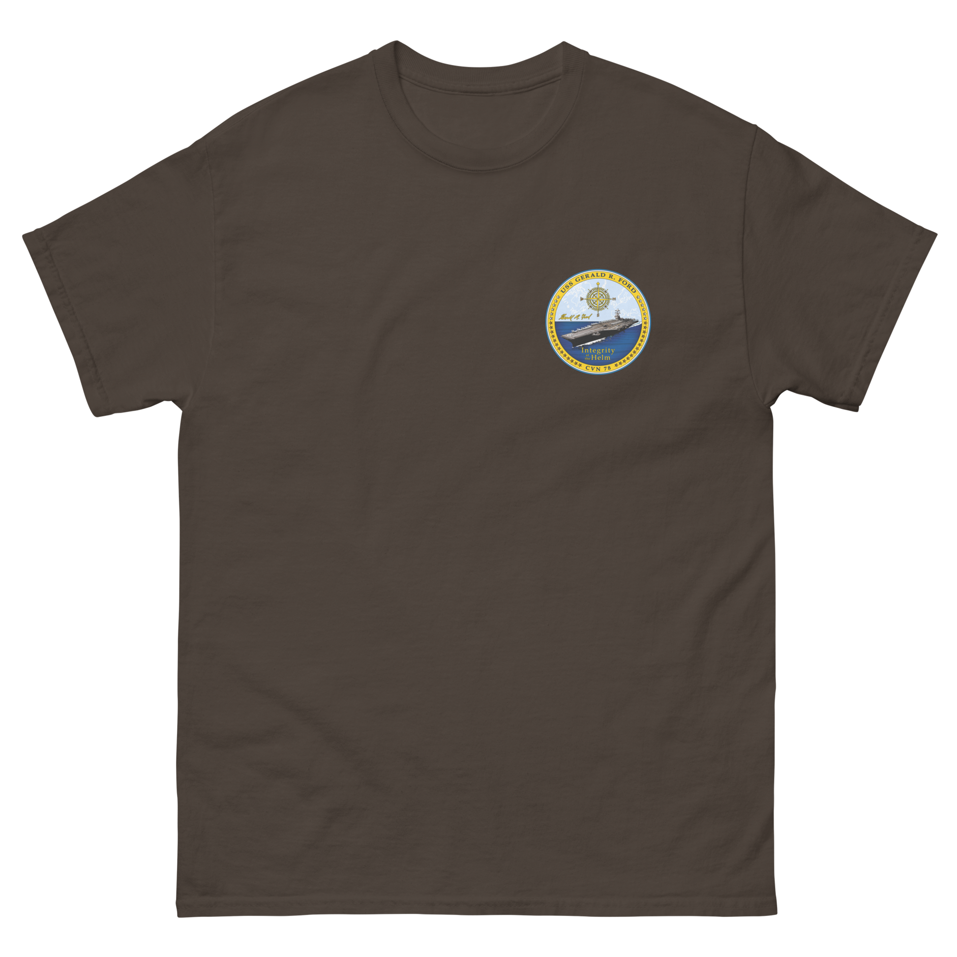 USS Gerald R. Ford (CVN-78) Ship's Crest T-Shirt – front view