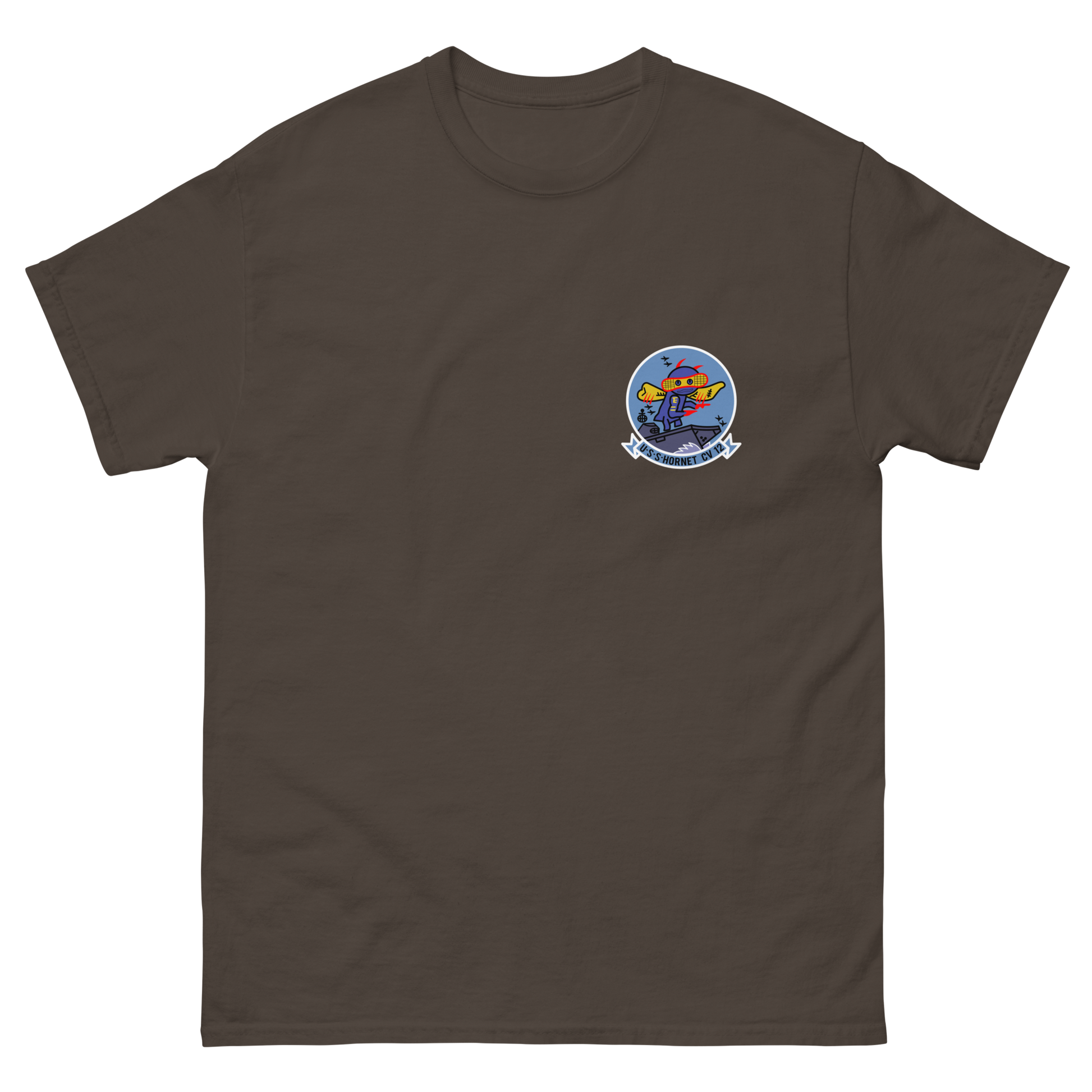 USS Hornet (CV-12) Ship's Crest T-Shirt – front view