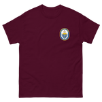 USS Reuben James (FFG-57) Ship's Crest Shirt – front view, maroon