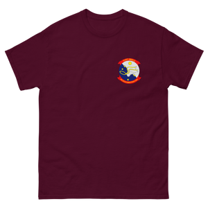 HSC-2 Fleet Angels Squadron Crest T-Shirt – front view, maroon