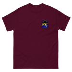 HSC-25 Island Knights Squadron Crest T-Shirt – front view, maroon