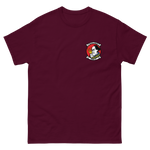 HSM-51 Warlords Squadron Crest T-Shirt – front view, maroon