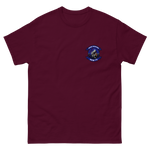 HSM-72 Proud Warriors Squadron Crest Shirt – front view, maroon
