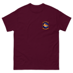 HSM-74 Swamp Foxes Squadron Crest Shirt – front view, maroon