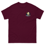 VAQ-136 Gauntlets Squadron Crest T-Shirt – front view, maroon