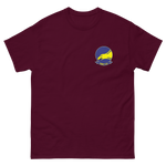 VAW-112 Golden Hawks Squadron Crest T-Shirt – front view, maroon