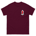 VFA-22 Fighting Redcocks Squadron Crest T-Shirt – front view, maroon