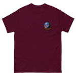 VFA-94 Mighty Shrikes Squadron Crest T-Shirt – front view, maroon