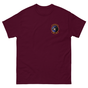 VFA-137 Kestrels Squadron Crest T-Shirt – front view, maroon
