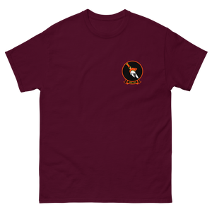 VFA-147 Argonauts Squadron Crest T-Shirt – front view, maroon