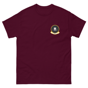 VFA-151 Vigilantes Squadron Crest T-Shirt – front view, maroon