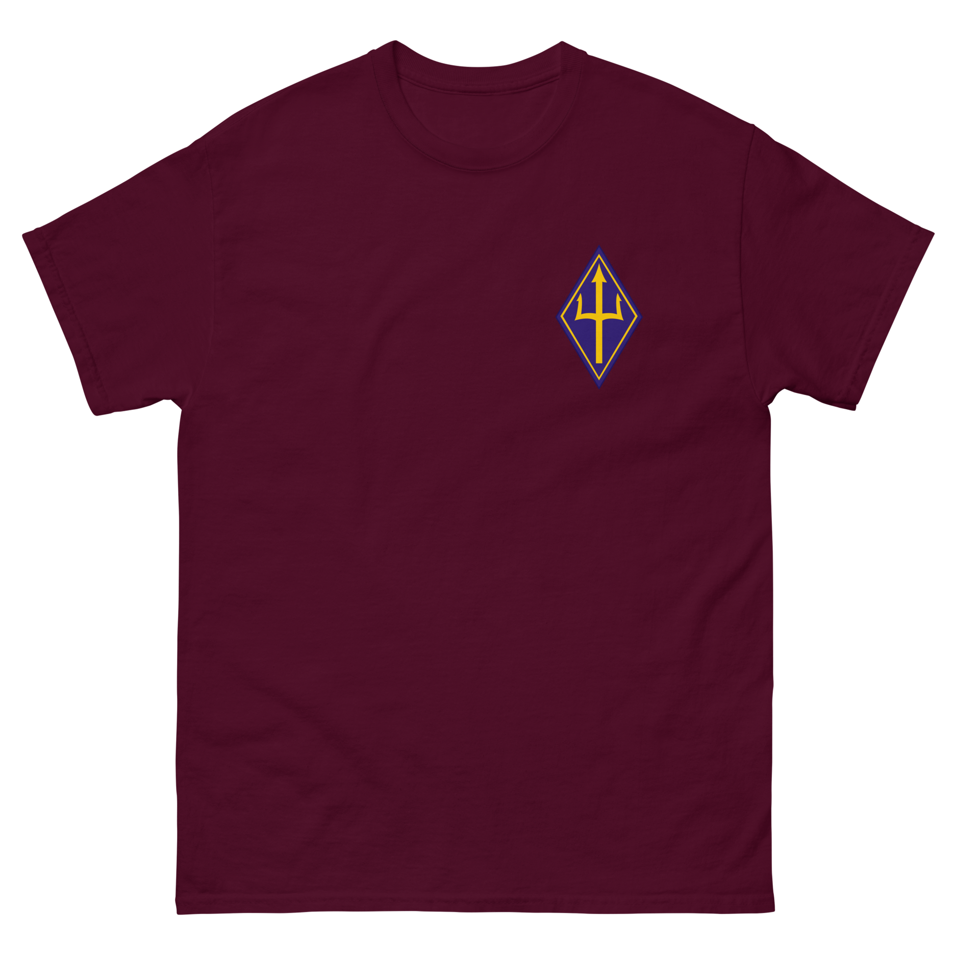 VP-26 Tridents Squadron Crest T-Shirt – front view, maroon