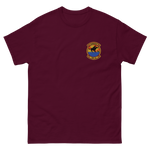 VRC-40 Rawhides Squadron Crest T-Shirt – front view, maroon
