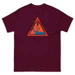 Indian Ocean Caravan Yacht Club T-Shirt – front view, maroon