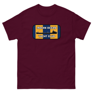 Indian Ocean Yacht Club T-Shirt – front view, maroon