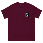 POW-MIA You are not forgotten T-Shirt – front view, maroon