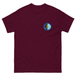 USS Intrepid (CVS-11) Ship's Crest T-Shirt – front view, maroon
