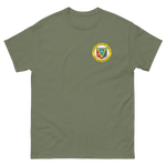 USS Peleliu (LHA-5) Ship's Crest T-Shirt – front view, military green