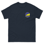 VAW-112 Golden Hawks Squadron Crest T-Shirt – front view, navy
