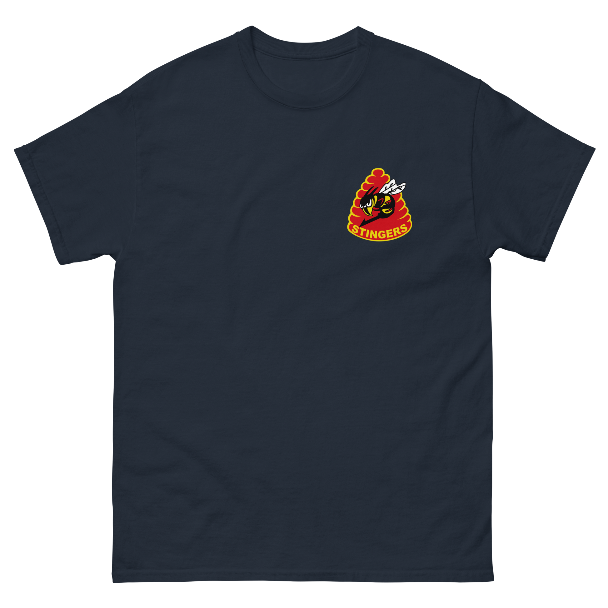 VFA-113 Stingers Squadron Crest T-Shirt – front view, navy