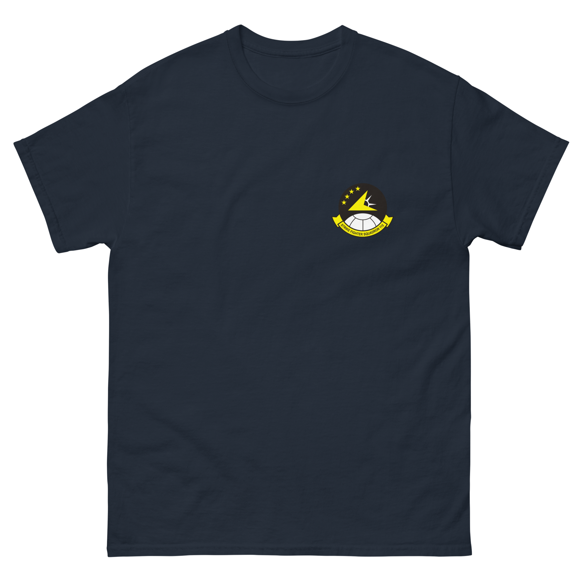VFA-115 Eagles Squadron Crest T-Shirt – front view, navy
