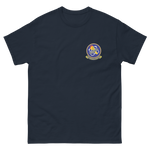 USS Franklin D. Roosevelt (CVB/CVA/CV-42) Ship's Crest T-Shirt – front view, navy
