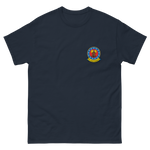 USS Independence (CVA/CV-62) Ship's Crest T-Shirt – front view, navy
