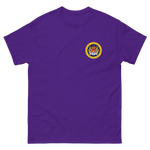 USS America (CVA/CV-66) Ship's Crest Shirt – front view, purple