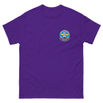 USS Bonhomme Richard (CVA-31) Ship's Crest T-Shirt – front view, purple
