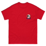 HM-15 Blackhawks Squadron Crest T-Shirt – front view, red