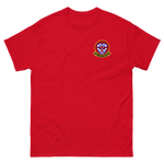 HSC-4 Black Knights Squadron Crest Shirt – front view, red