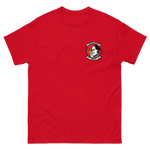 HSM-51 Warlords Squadron Crest T-Shirt – front view, red