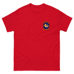 HSM-74 Swamp Foxes Squadron Crest Shirt – front view, red