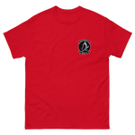 HSM-78 Blue Hawks Squadron Crest T-Shirt – front view, red