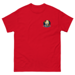 VAQ-136 Gauntlets Squadron Crest T-Shirt – front view, red