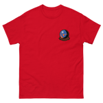 VFA-94 Mighty Shrikes Squadron Crest T-Shirt – front view, red