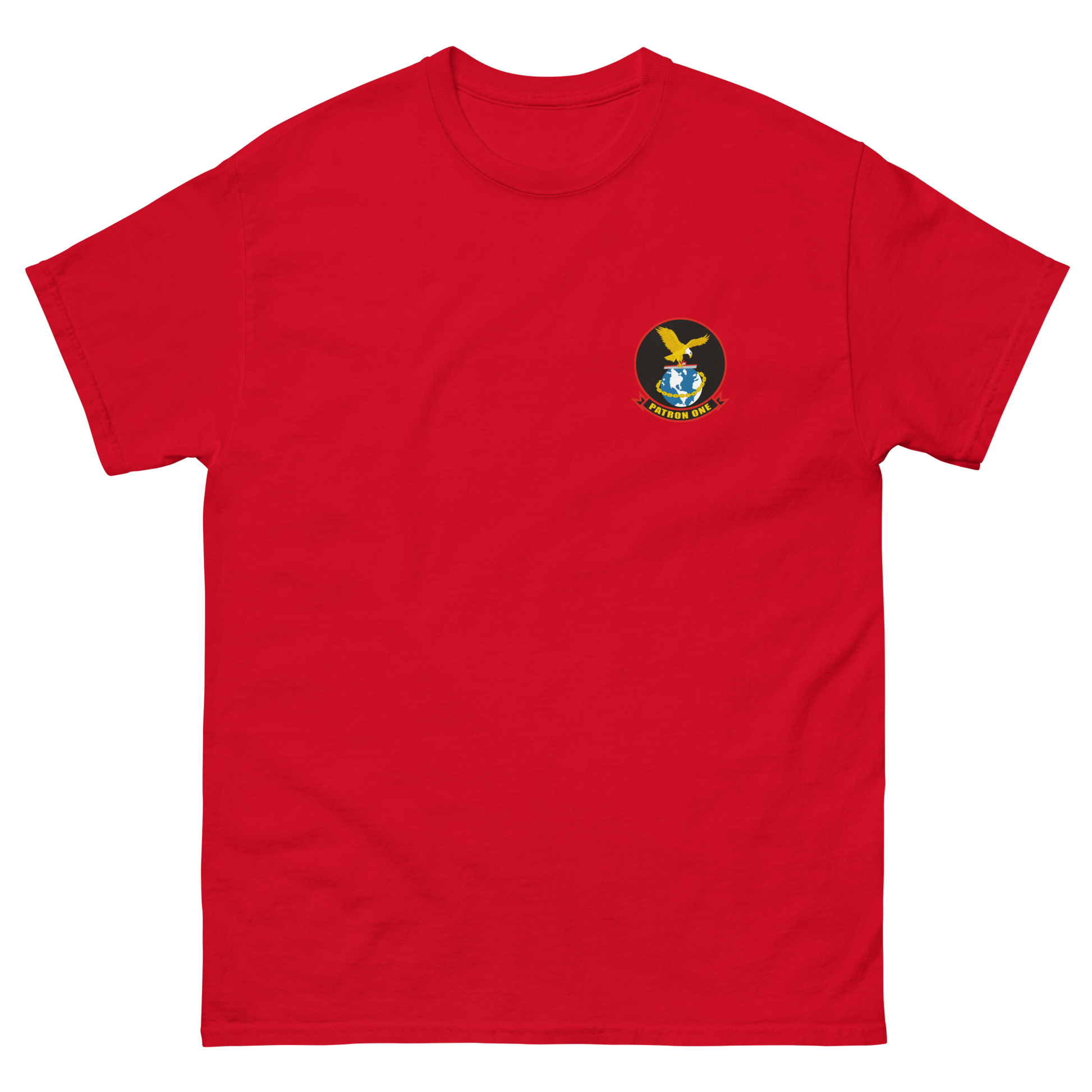 VP-1 Screaming Eagles Crest T-Shirt – front view, red
