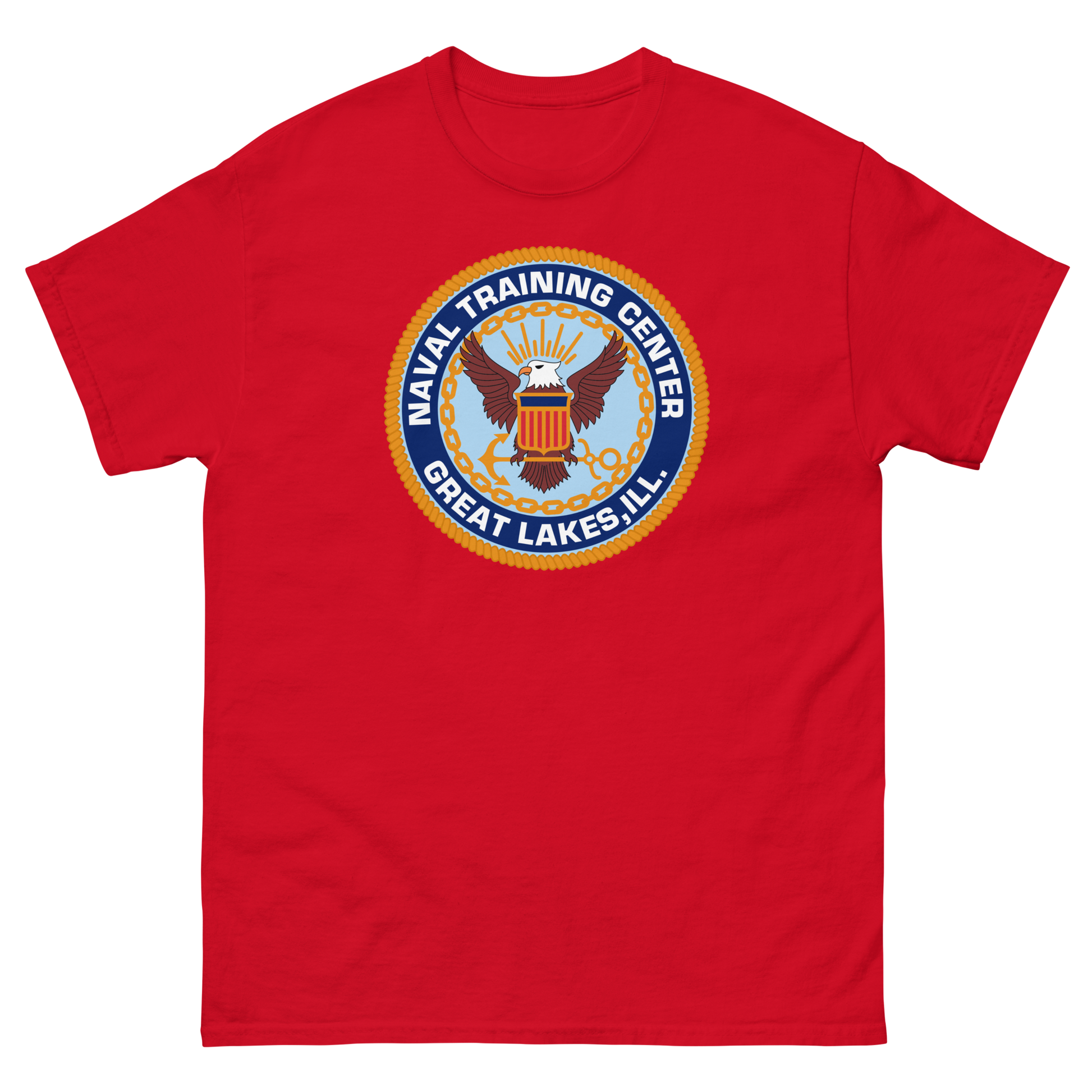 NTC Great Lakes Crest T-Shirt – front view, red