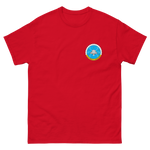 USS Dwight D. Eisenhower (CVN-69) Ship's Crest T-Shirt – front view, red