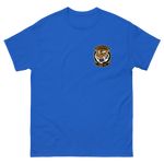 HSM-73 Battlecats Squadron Crest Shirt – front view, royal