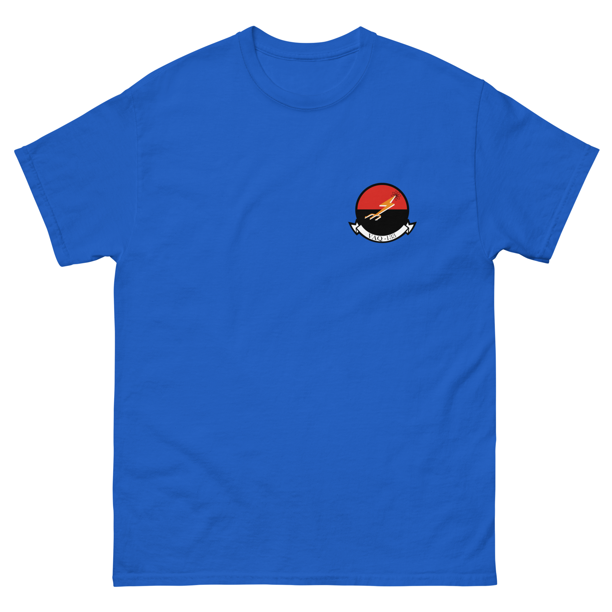 VAQ-133 Wizards Squadron Crest T-Shirt – front view, royal