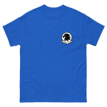 VAW-113 Black Eagles Squadron Crest T-Shirt – front view, royal