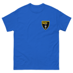 VFA-27 Royal Maces Squadron Crest T-Shirt – front view, royal