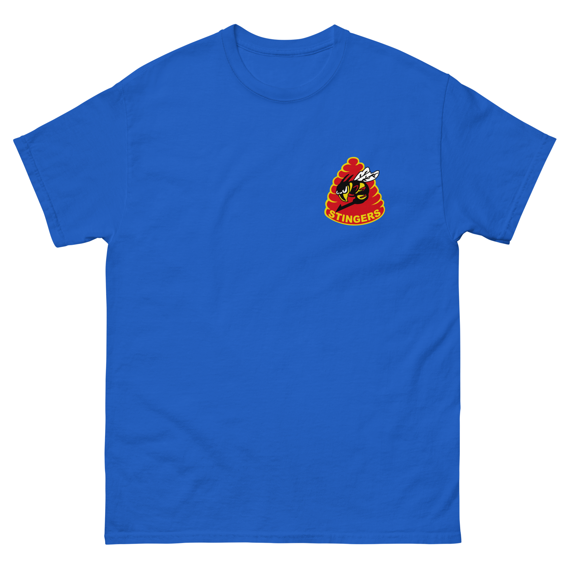 VFA-113 Stingers Squadron Crest T-Shirt – front view, royal