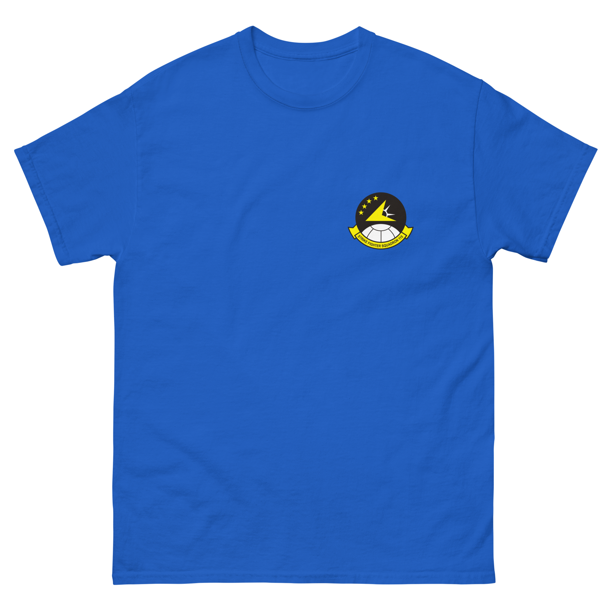VFA-115 Eagles Squadron Crest T-Shirt – front view, royal