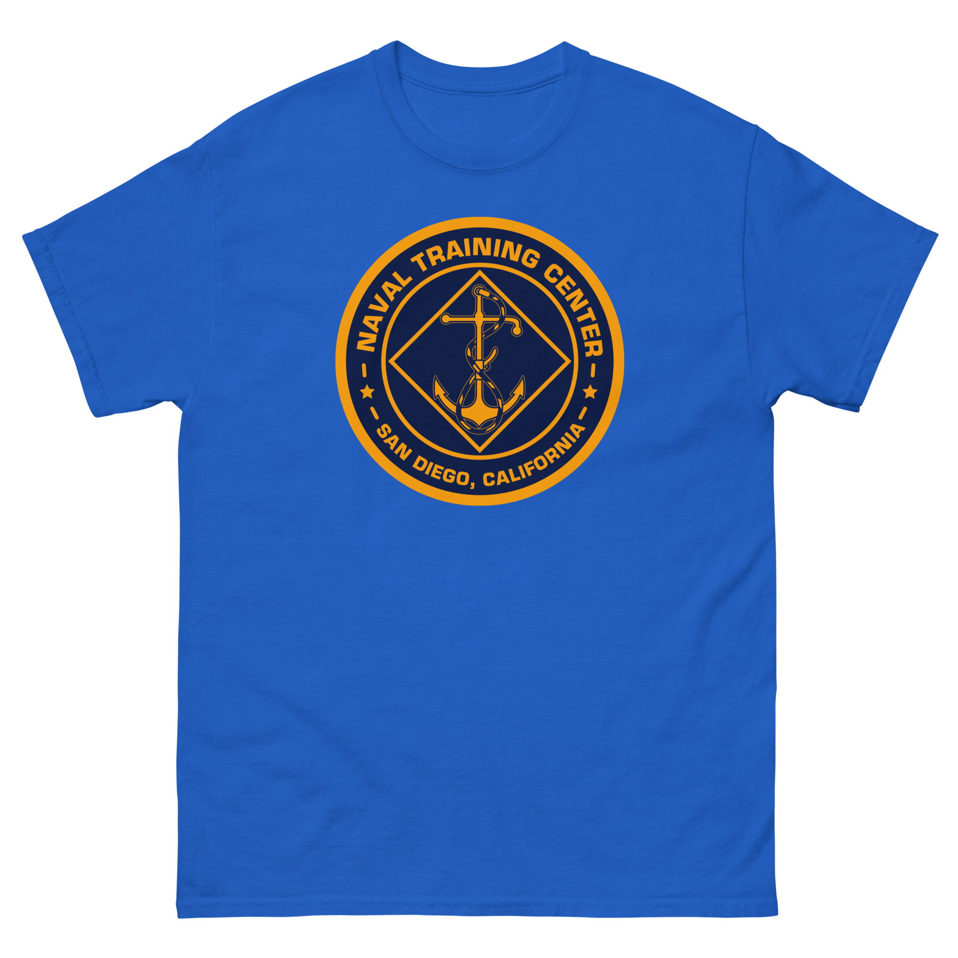 NTC San Diego Crest T-Shirt – front view, royal